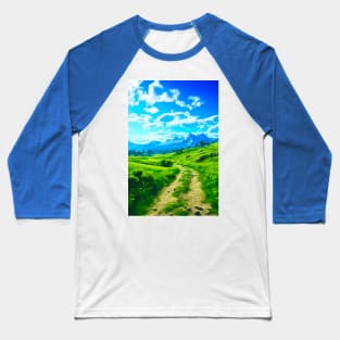 Mountain Landscape with Country Road Baseball T-Shirt